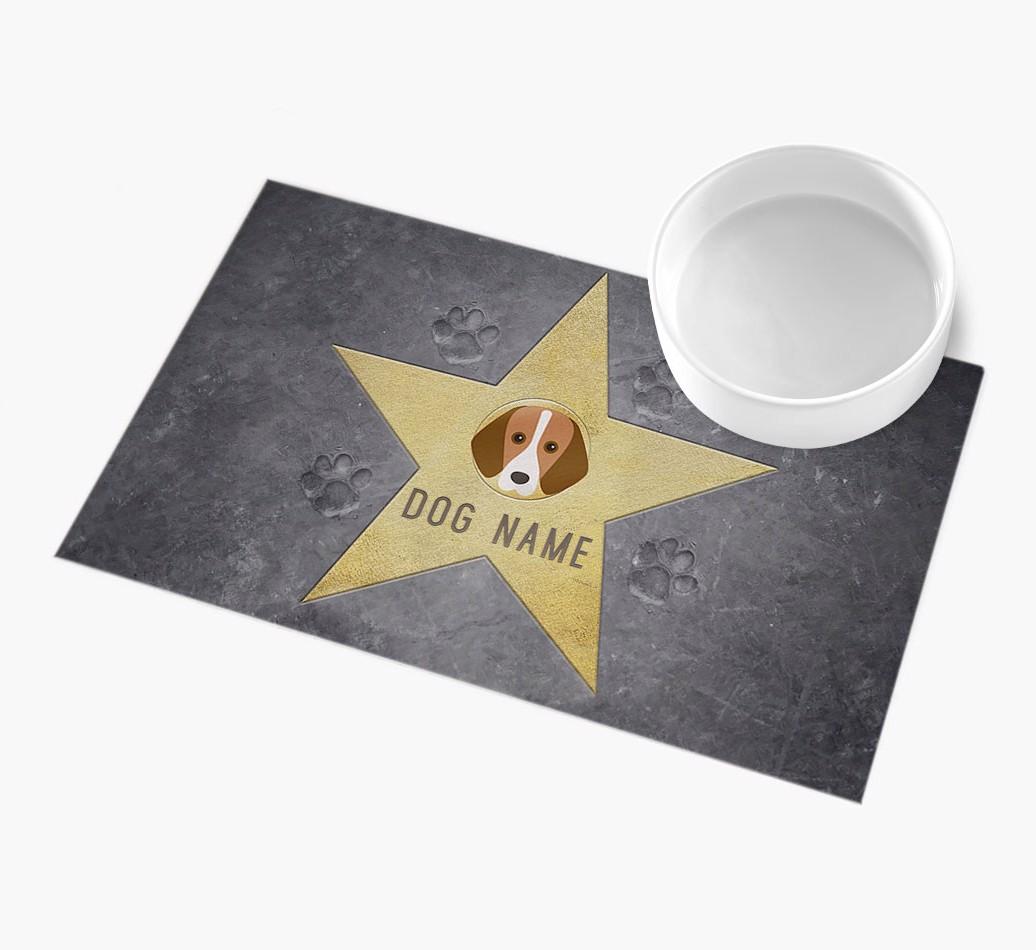 Star of Fame: Personalized {breedFullName} Feeding Mat