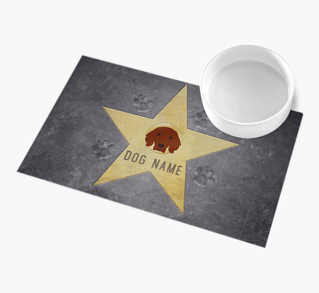 Star of Fame: Personalized {breedFullName} Feeding Mat