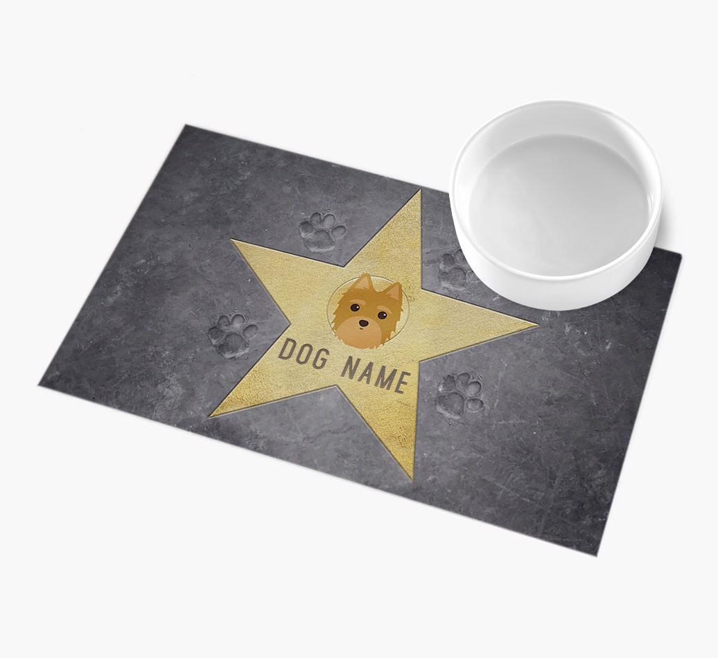 Star of Fame: Personalized {breedFullName} Feeding Mat