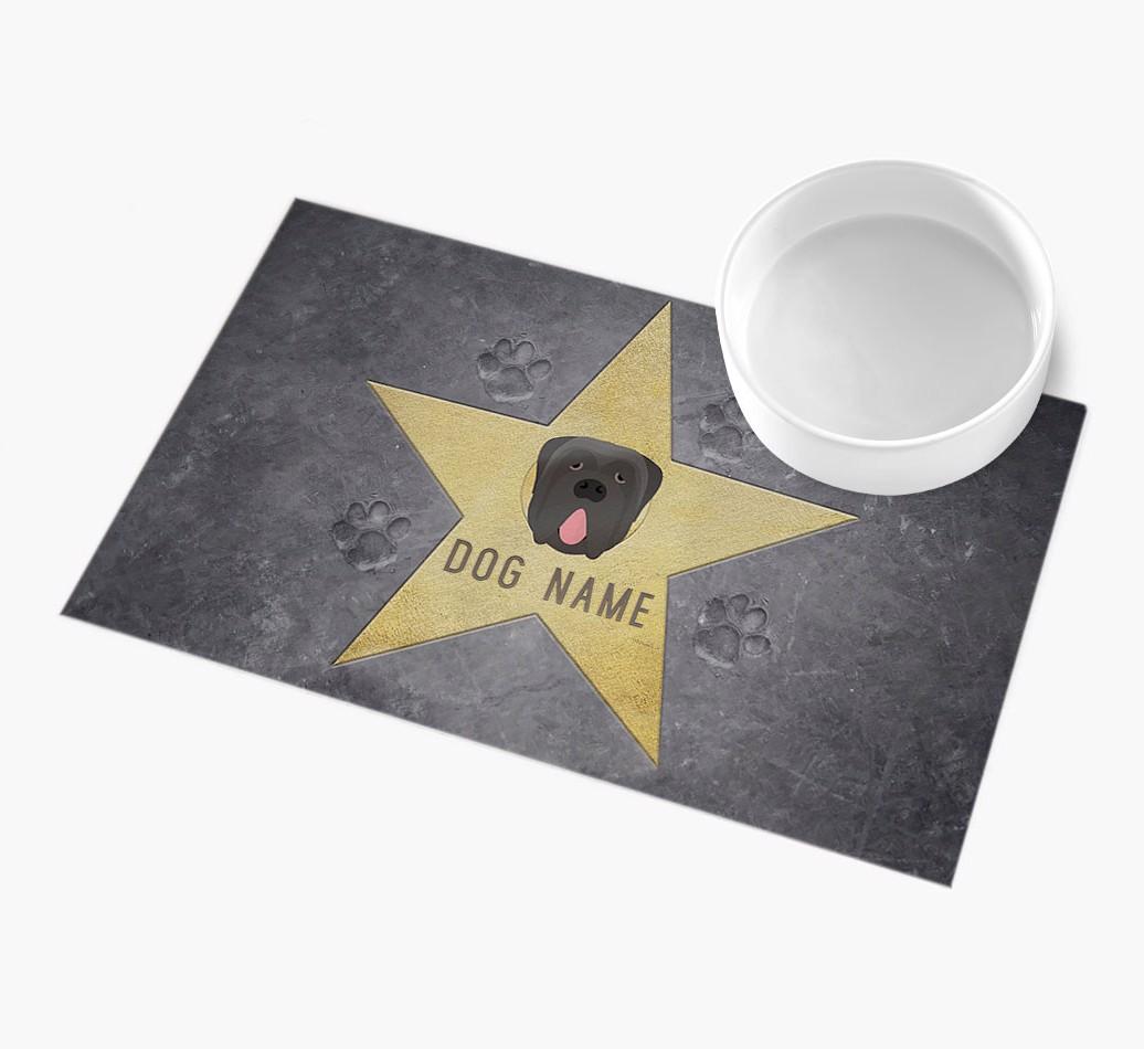 Star of Fame: Personalized {breedFullName} Feeding Mat
