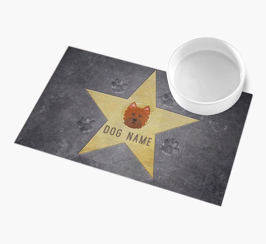 Star of Fame: Personalized {breedFullName} Feeding Mat