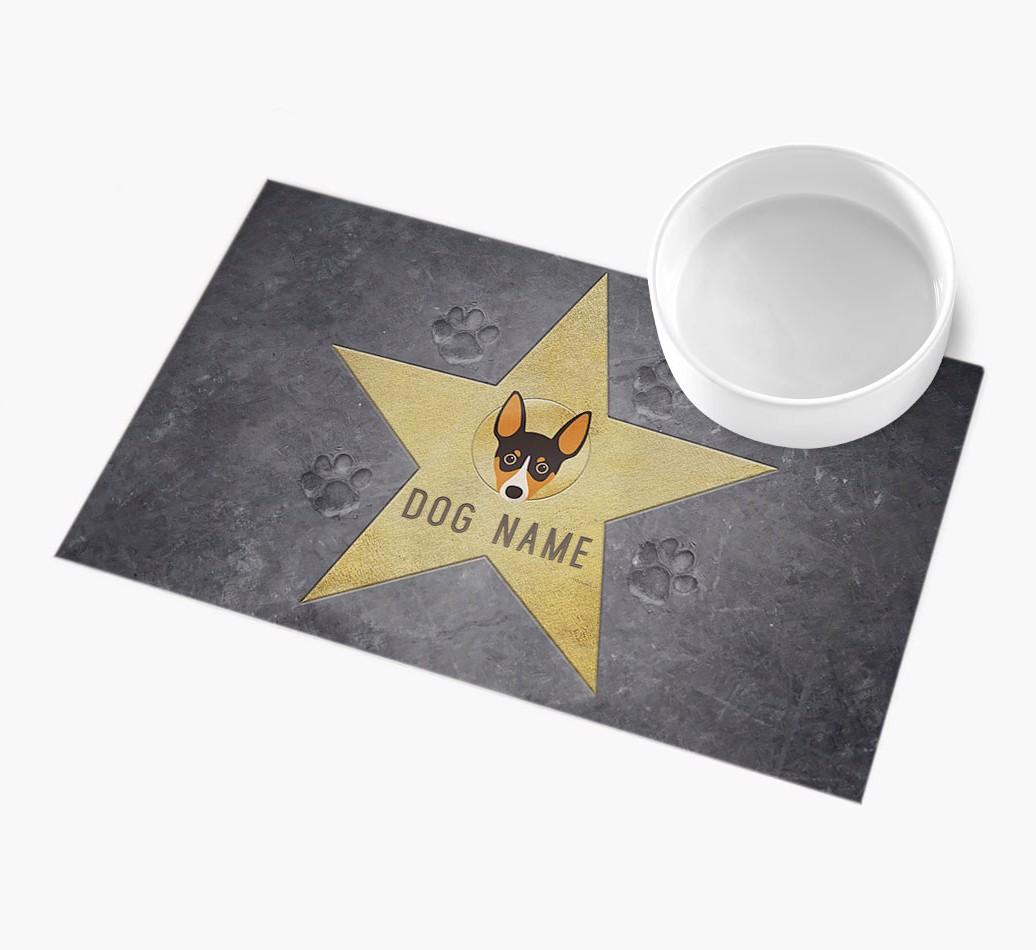 Star of Fame: Personalized {breedFullName} Feeding Mat