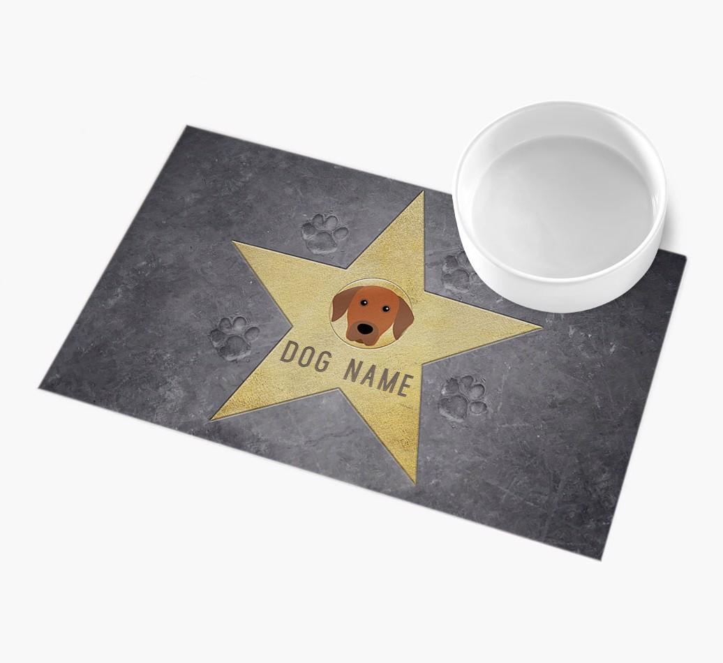 Star of Fame: Personalized {breedFullName} Feeding Mat