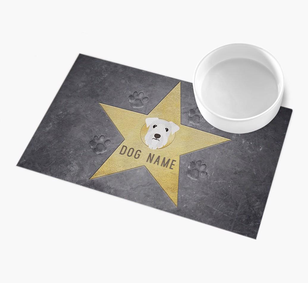 Star of Fame: Personalized {breedFullName} Feeding Mat