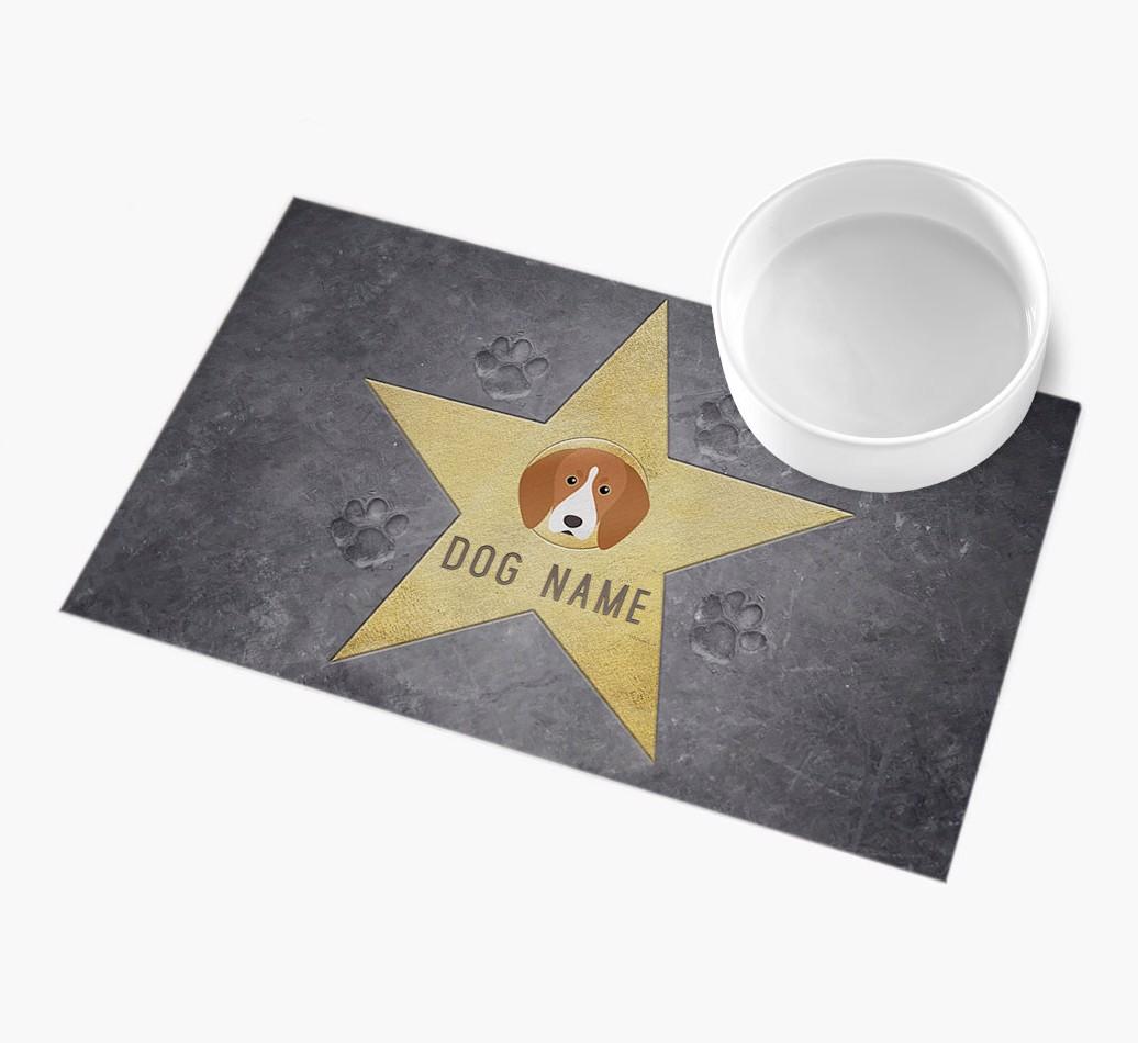 Star of Fame: Personalized {breedFullName} Feeding Mat
