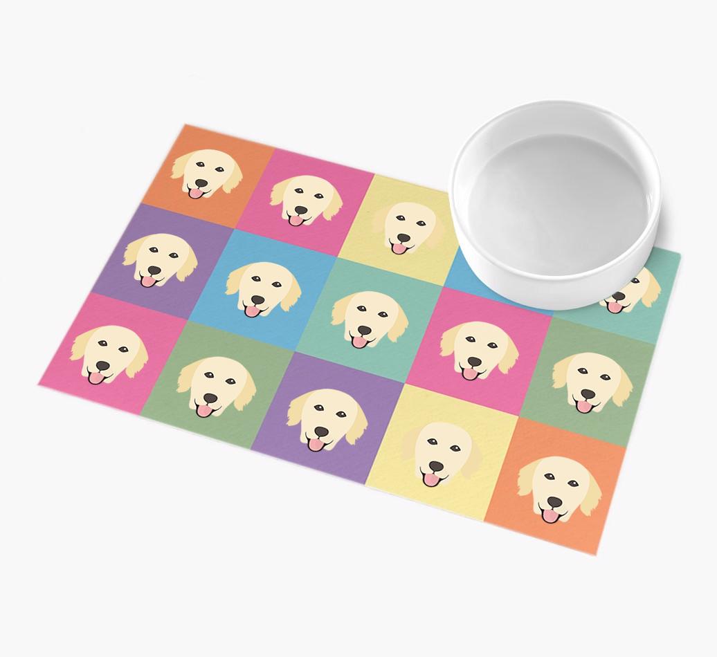 Personalized Icon Pattern: {breedFullName} Feeding Mat