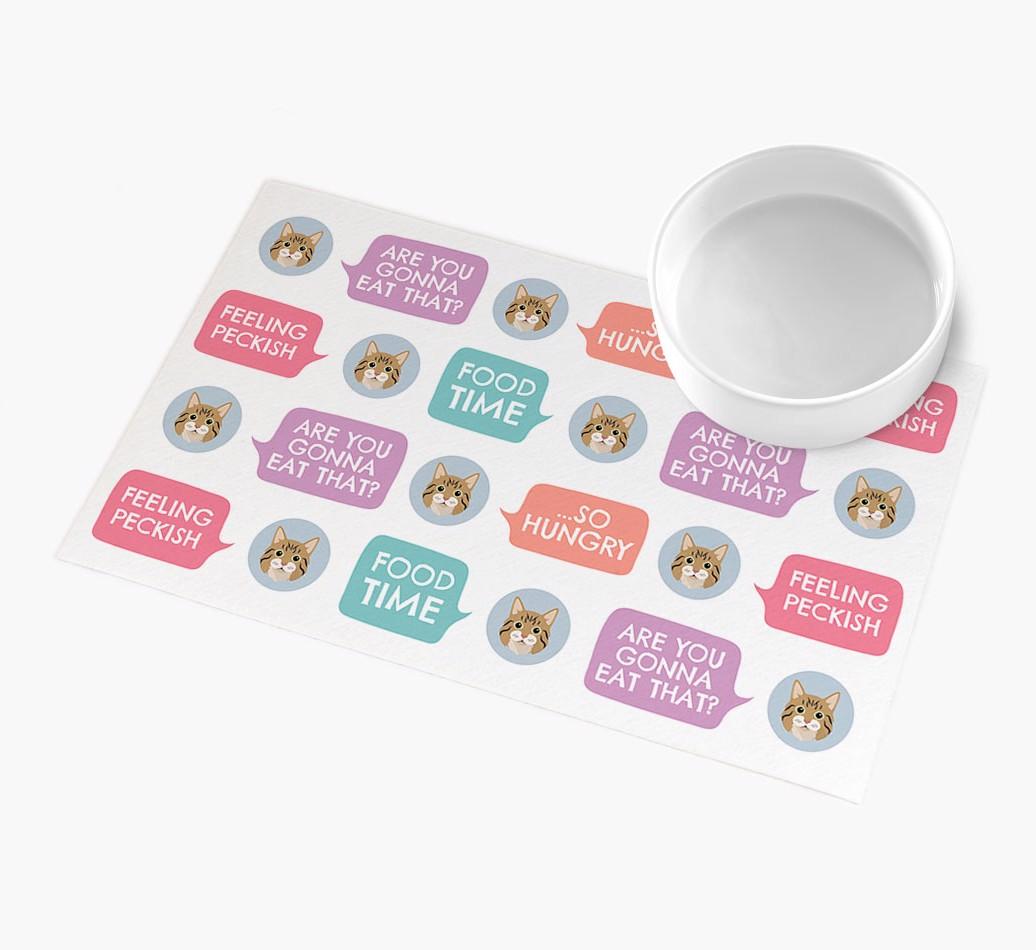 Speech Bubbles: Personalised {breedFullName} Feeding Mat