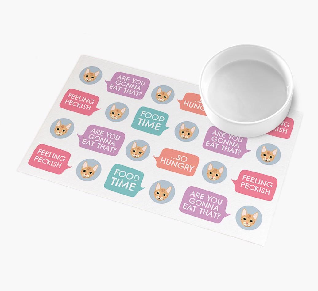 Speech Bubbles: Personalised {breedFullName} Feeding Mat