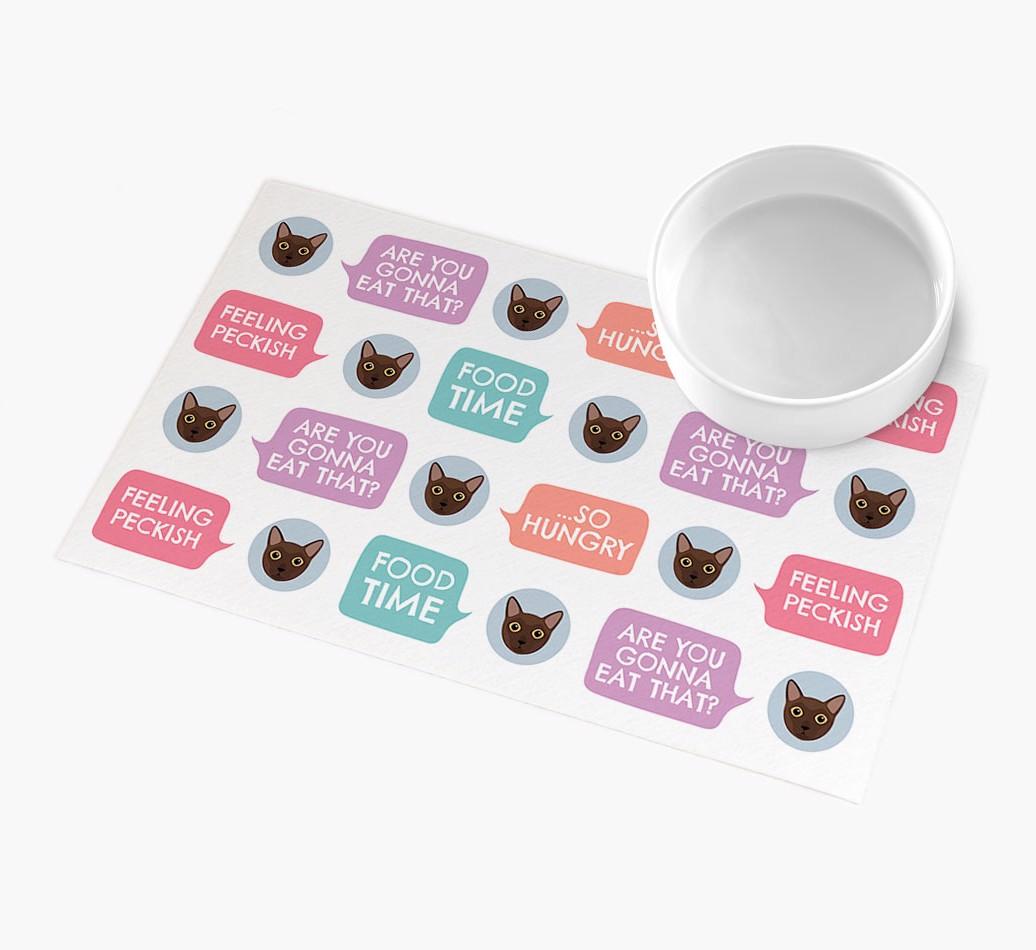Speech Bubbles: Personalised {breedFullName} Feeding Mat