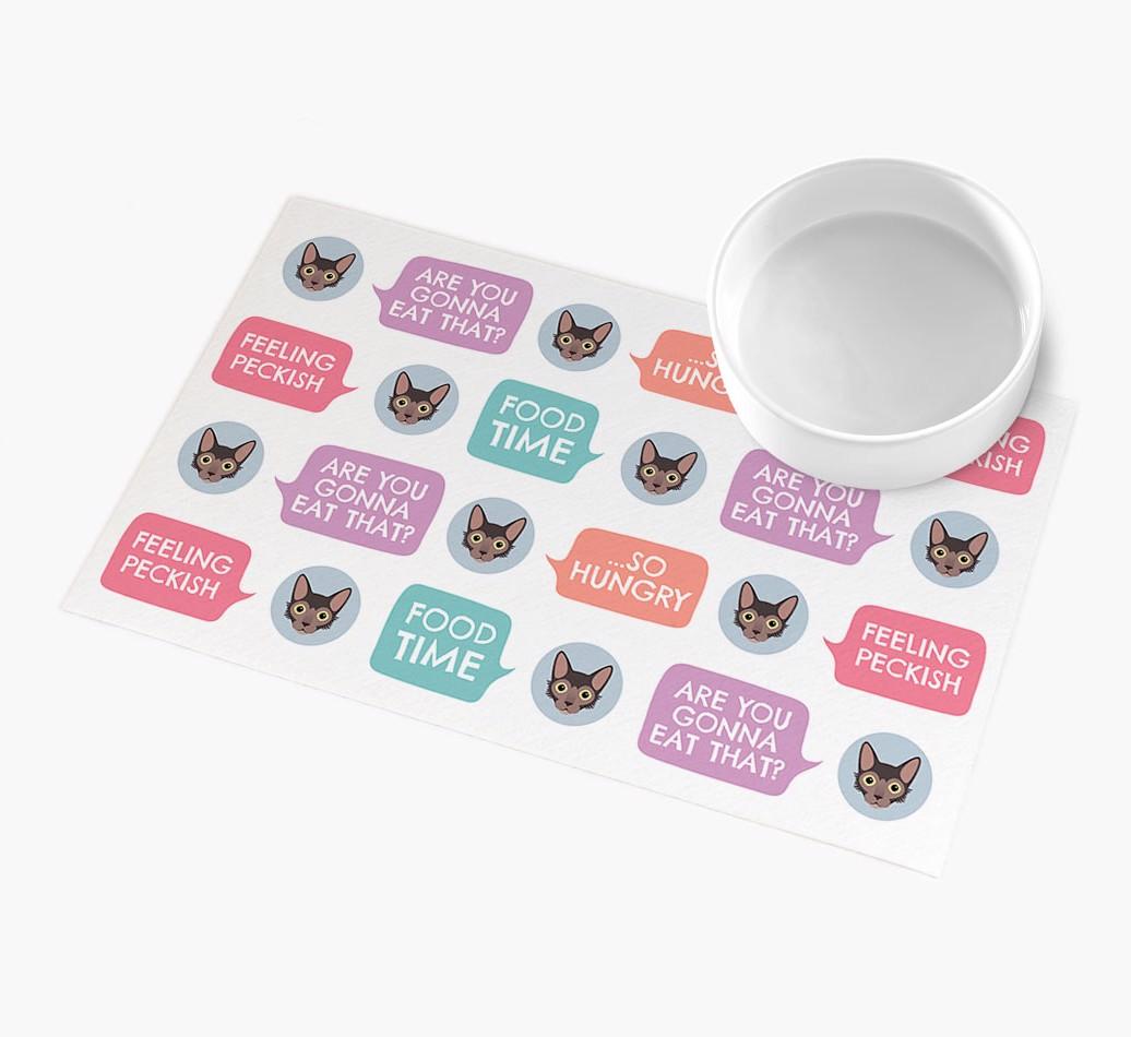 Speech Bubbles: Personalised {breedFullName} Feeding Mat