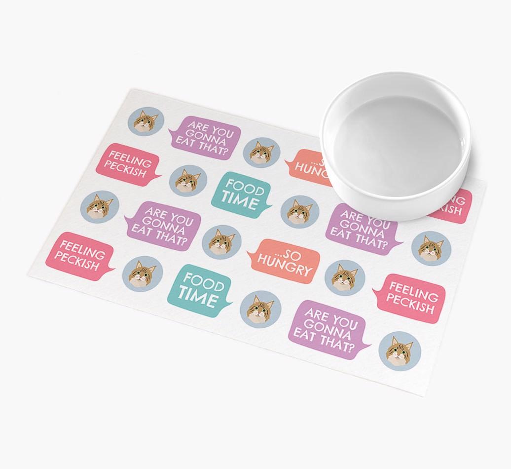Speech Bubbles: Personalised {breedFullName} Feeding Mat