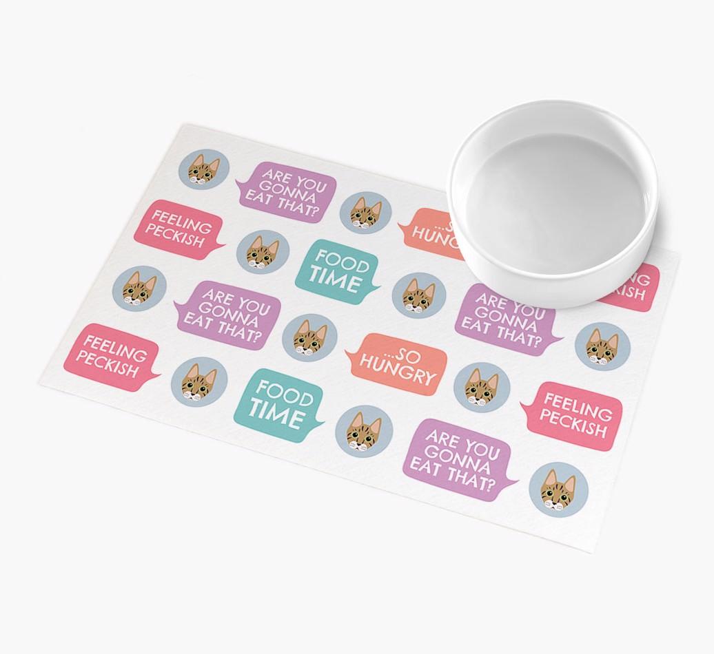 Speech Bubbles: Personalised {breedFullName} Feeding Mat