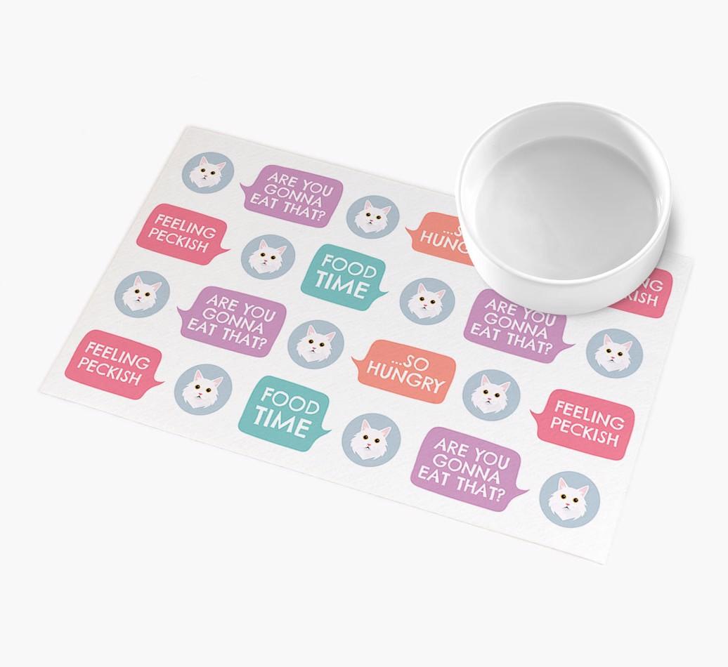 Speech Bubbles: Personalised {breedFullName} Feeding Mat