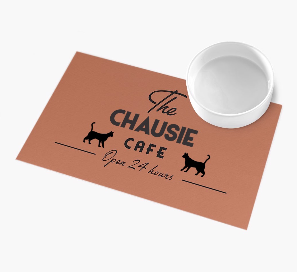 The Cat Cafe: Personalised {breedFullName} Feeding Mat