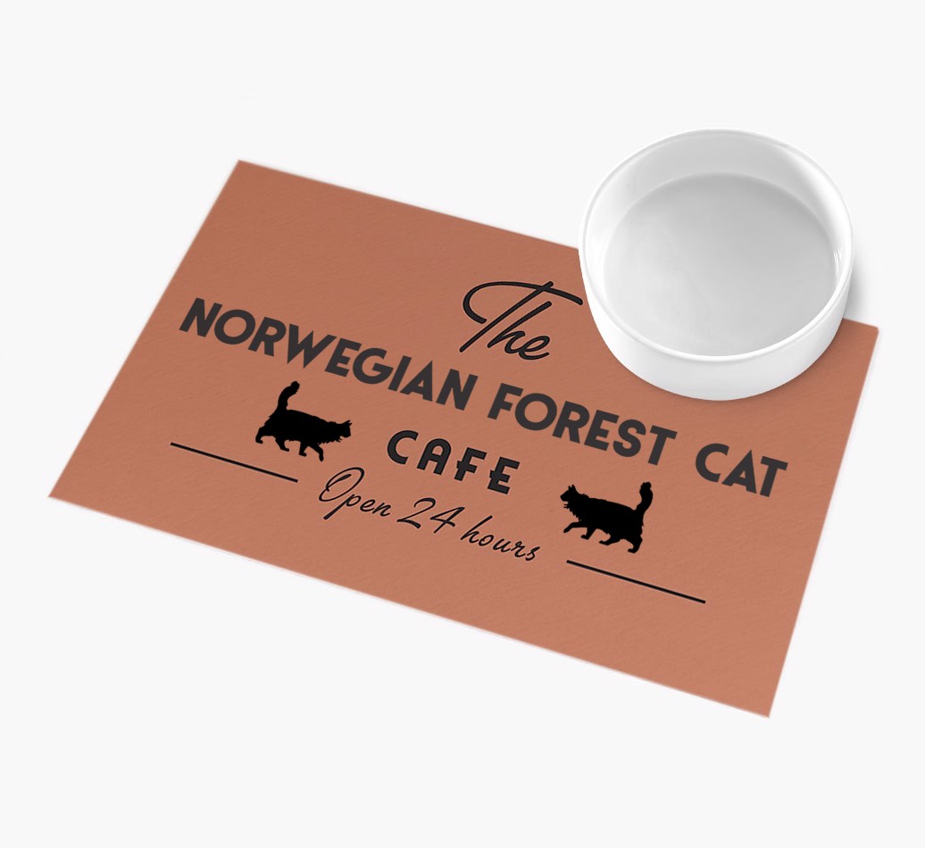 The Cat Cafe: Personalised {breedFullName} Feeding Mat