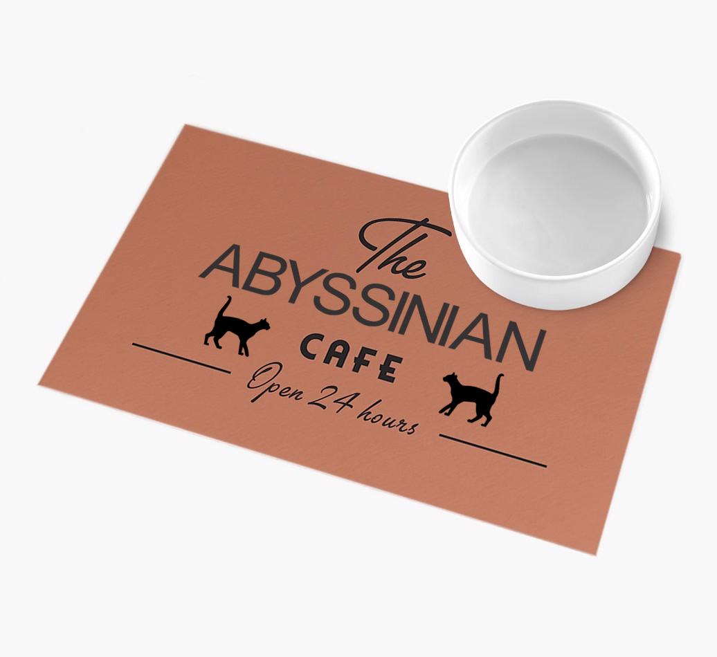 'The {breedFullName} Cafe' - Personalized {breedFullName} Feeding Mat