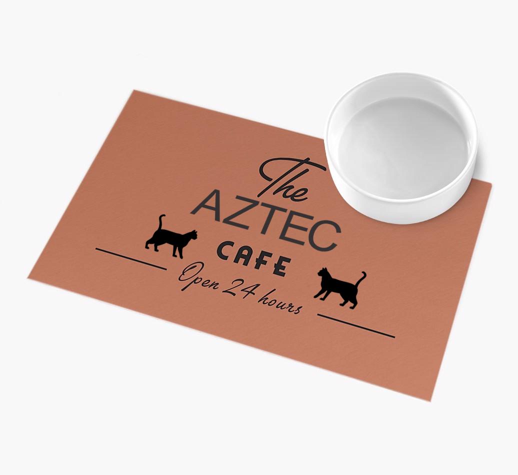 'The {breedFullName} Cafe' - Personalized {breedFullName} Feeding Mat