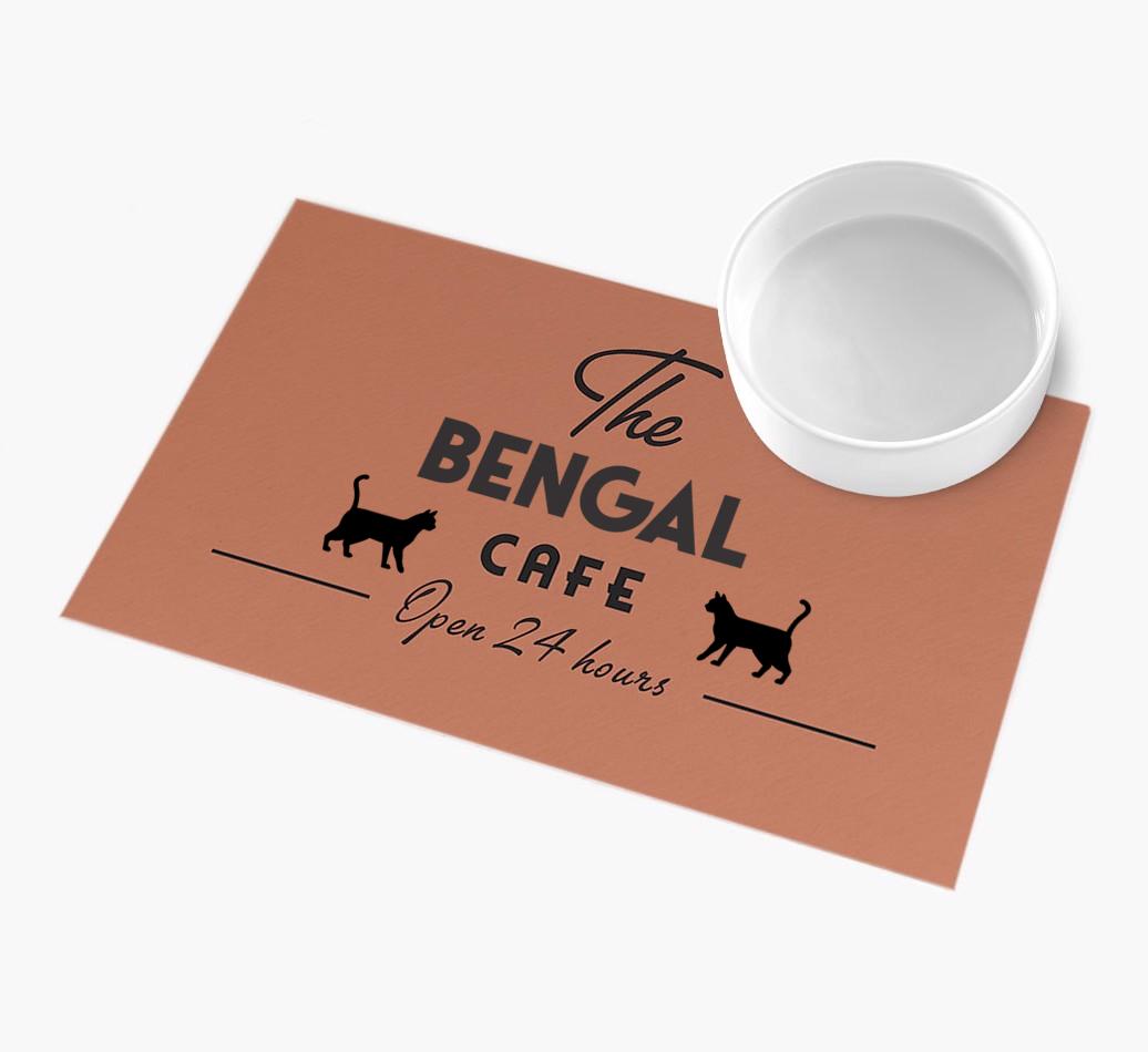 'The {breedFullName} Cafe' - Personalized {breedFullName} Feeding Mat