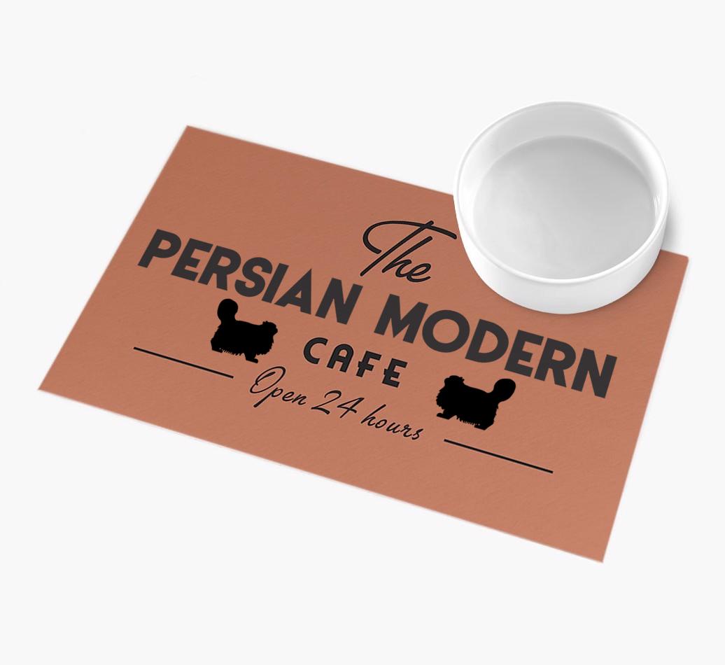 'The {breedFullName} Cafe' - Personalized {breedFullName} Feeding Mat