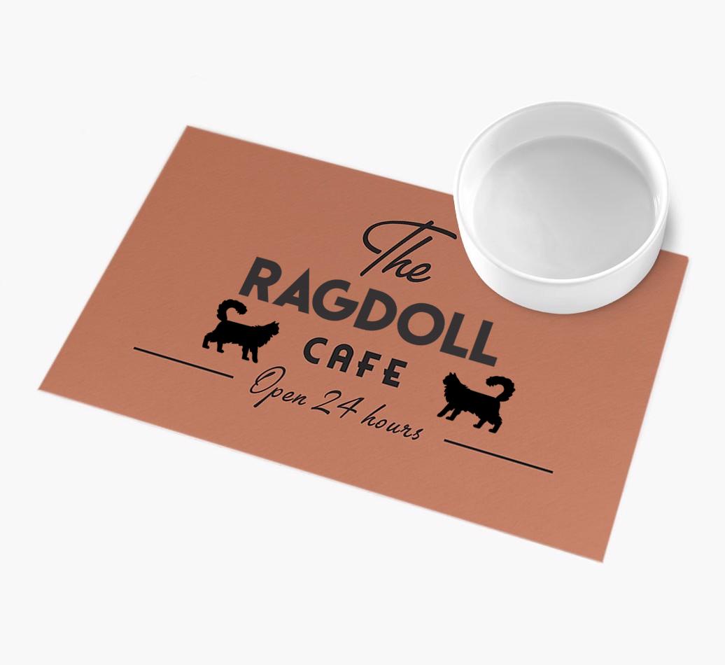 'The {breedFullName} Cafe' - Personalized {breedFullName} Feeding Mat