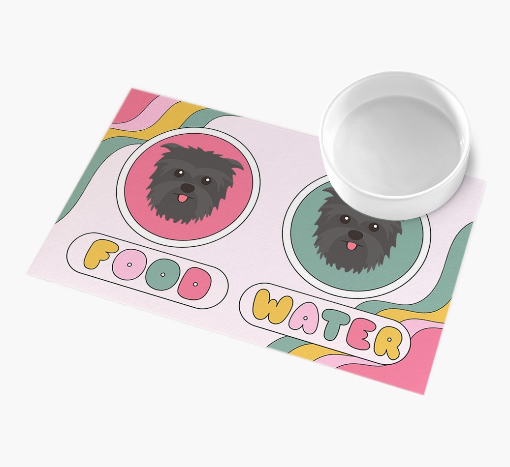 Rainbow Icons: Personalized {breedFullName} Feeding Mat