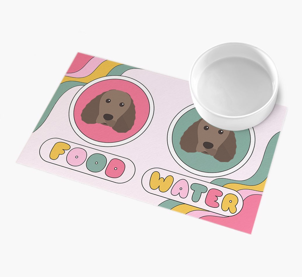 Rainbow Icons: Personalised {breedFullName} Feeding Mat