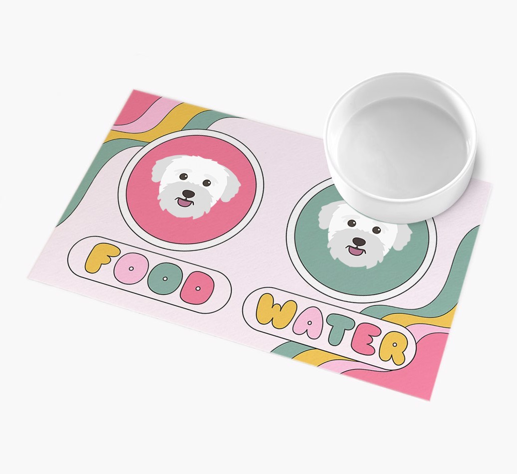 Rainbow Icons: Personalised {breedFullName} Feeding Mat