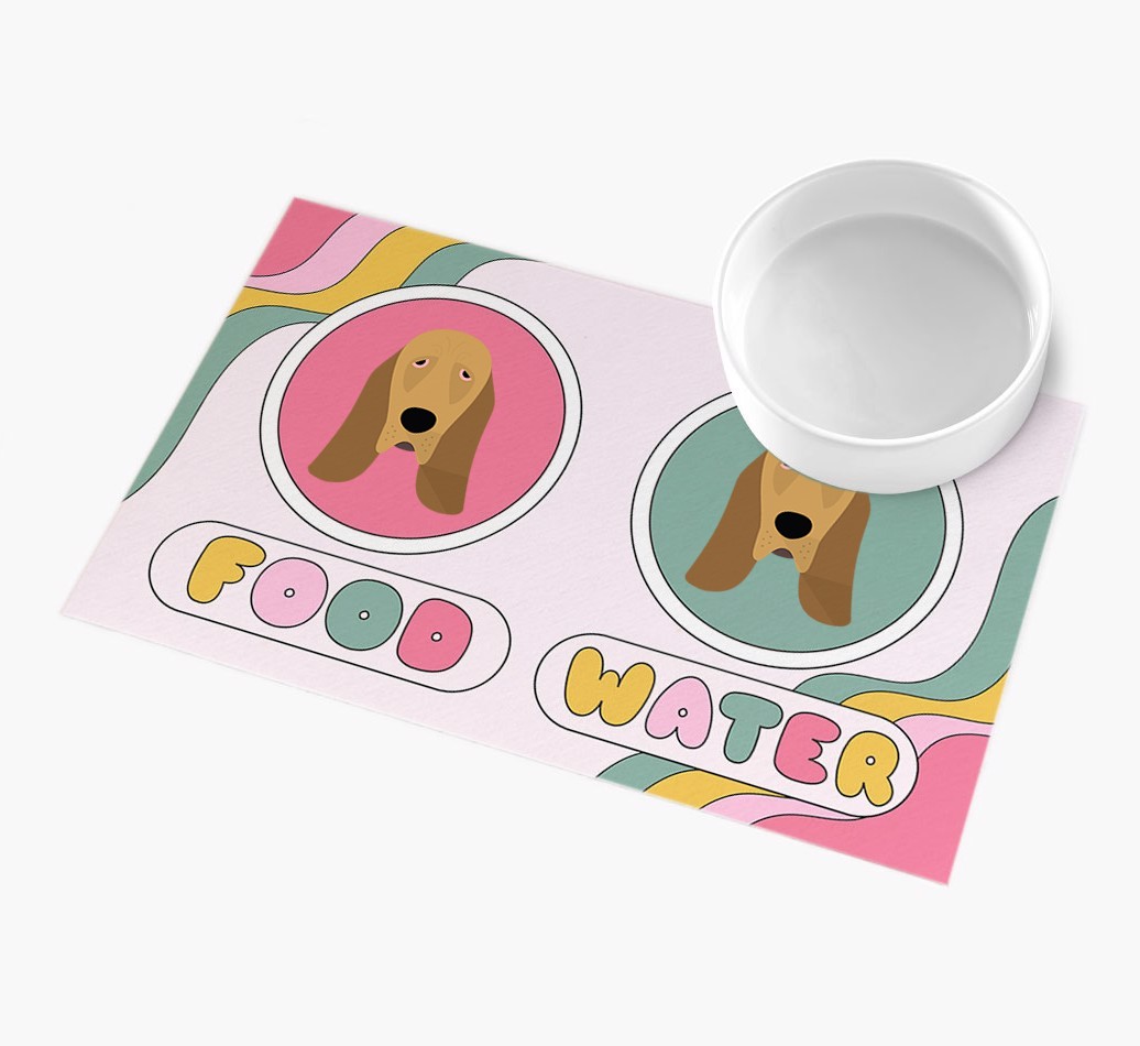 Rainbow Icons: Personalised {breedFullName} Feeding Mat