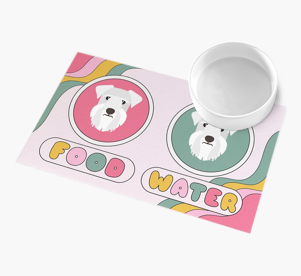 Rainbow Icons: Personalised {breedFullName} Feeding Mat