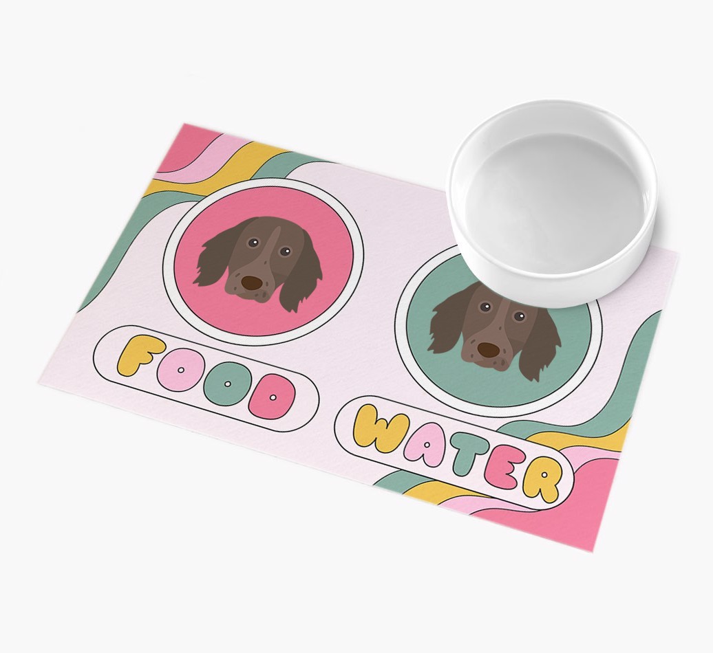 Rainbow Icons: Personalised {breedFullName} Feeding Mat