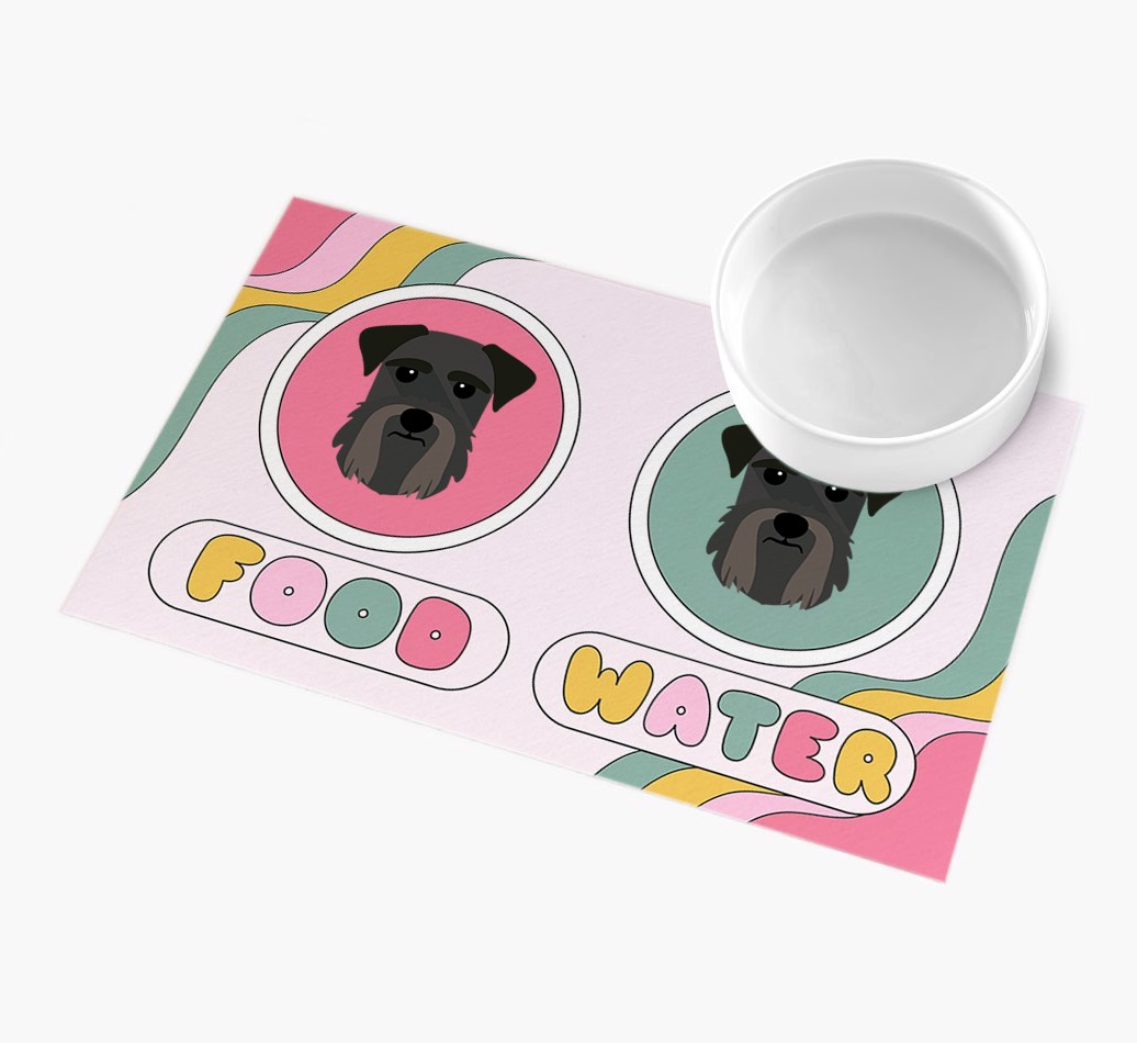 Rainbow Icons: Personalised {breedFullName} Feeding Mat
