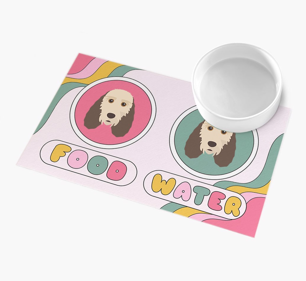 Rainbow Icons: Personalised {breedFullName} Feeding Mat