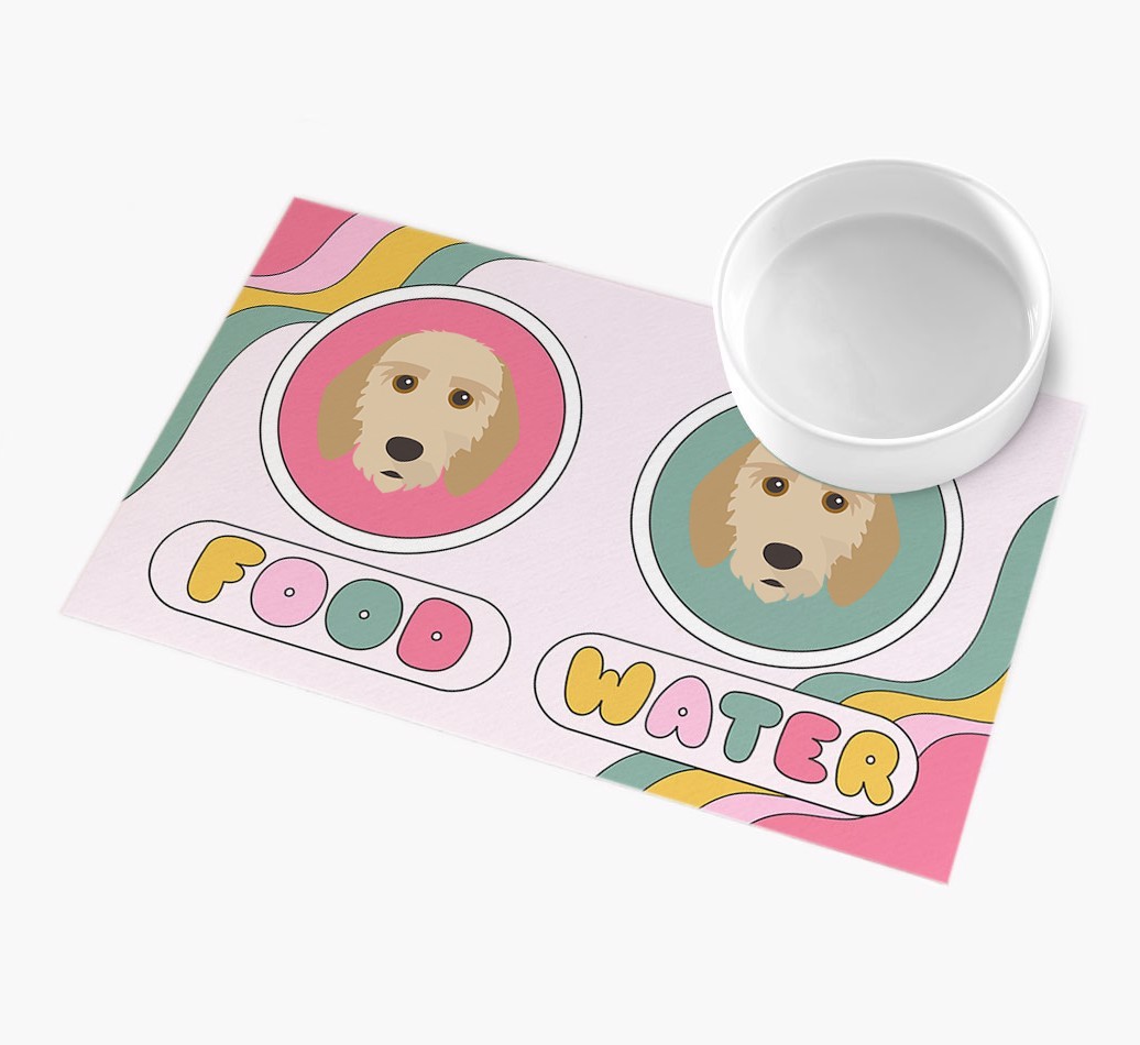 Rainbow Icons: Personalised {breedFullName} Feeding Mat