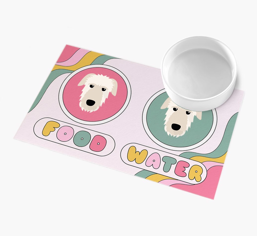 Rainbow Icons: Personalised {breedFullName} Feeding Mat