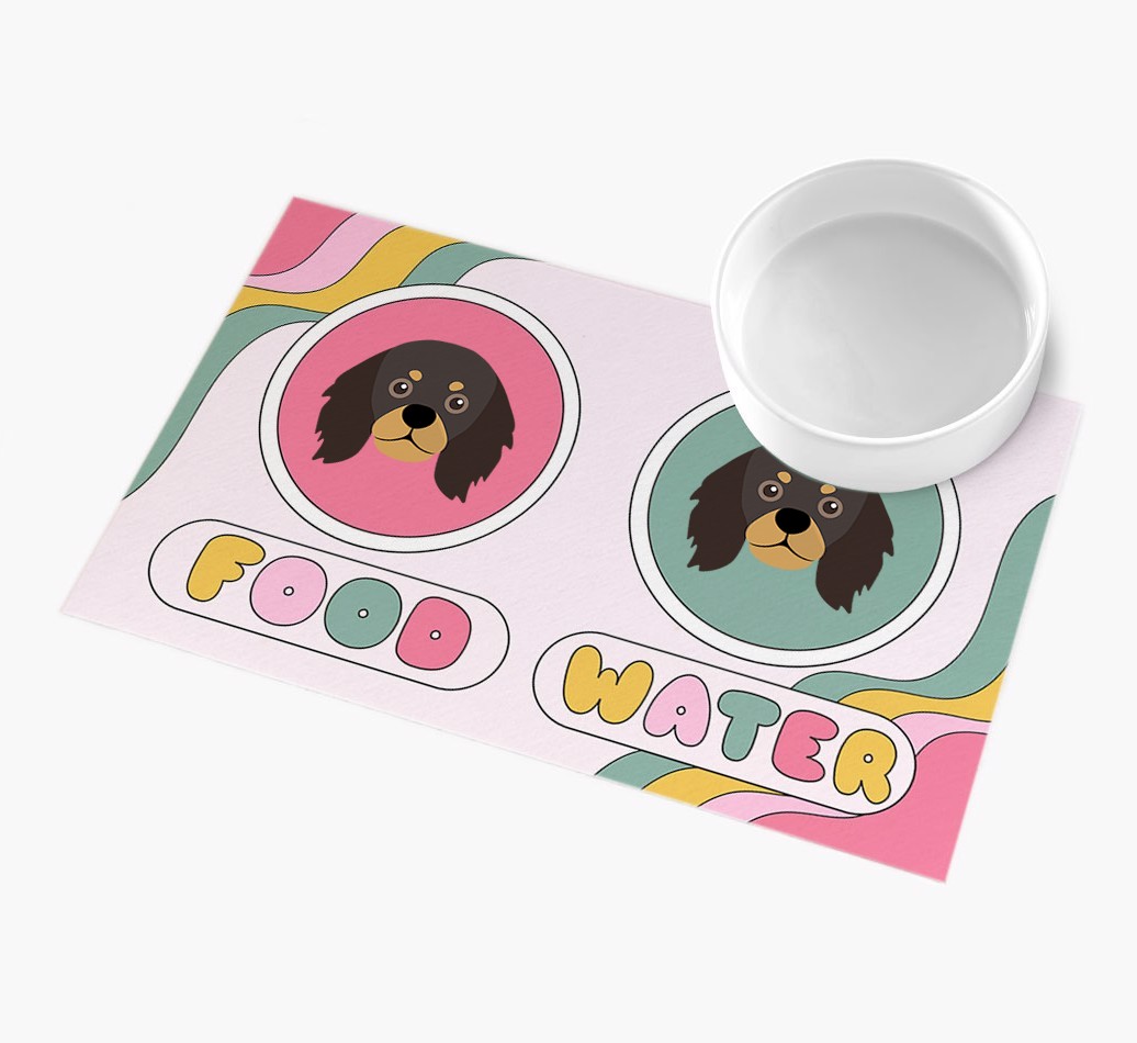 Rainbow Icons: Personalised {breedFullName} Feeding Mat