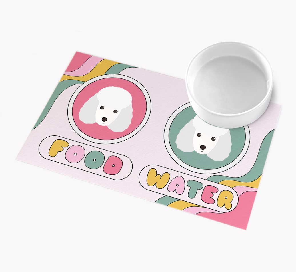Rainbow Icons: Personalised {breedFullName} Feeding Mat