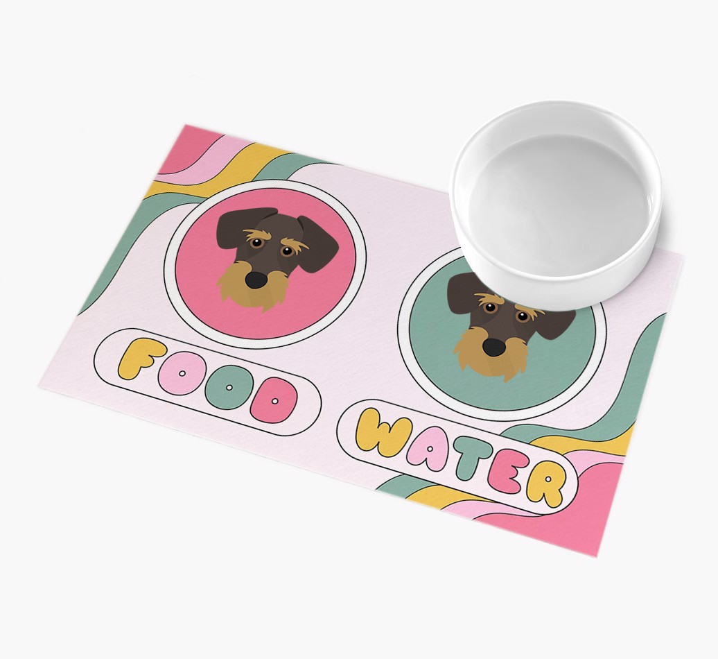 Rainbow Icons: Personalised {breedFullName} Feeding Mat