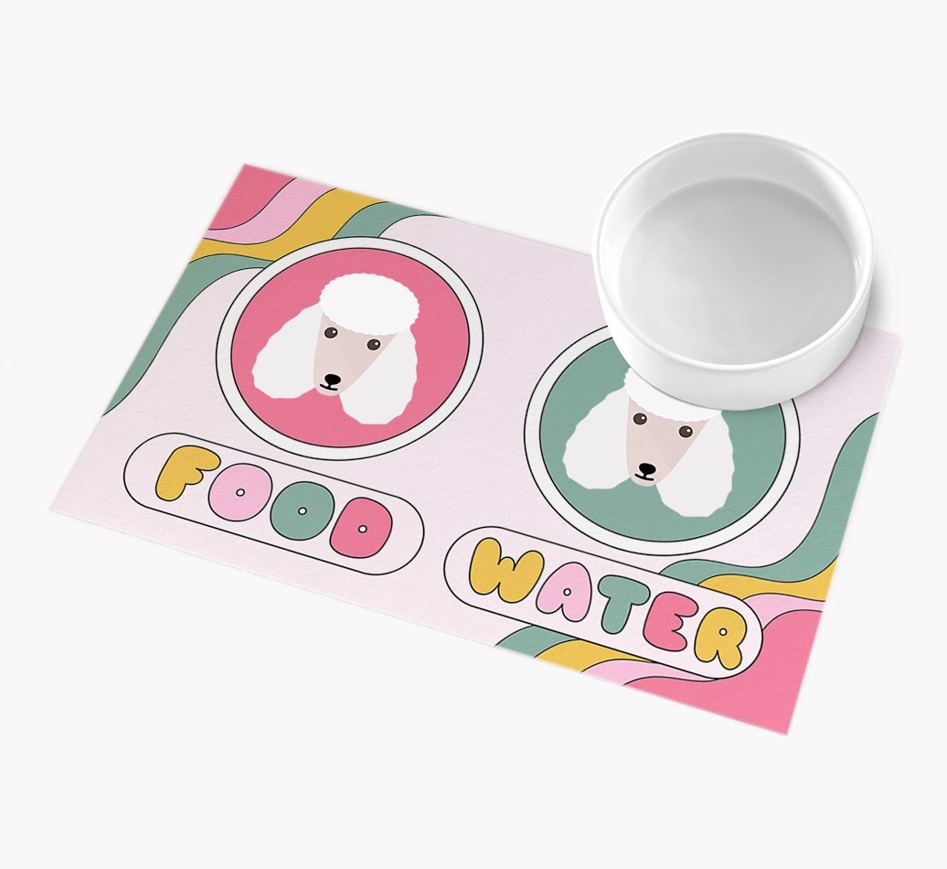 Rainbow Icons: Personalised {breedFullName} Feeding Mat