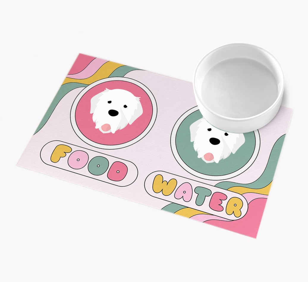 Rainbow Icons: Personalised {breedFullName} Feeding Mat