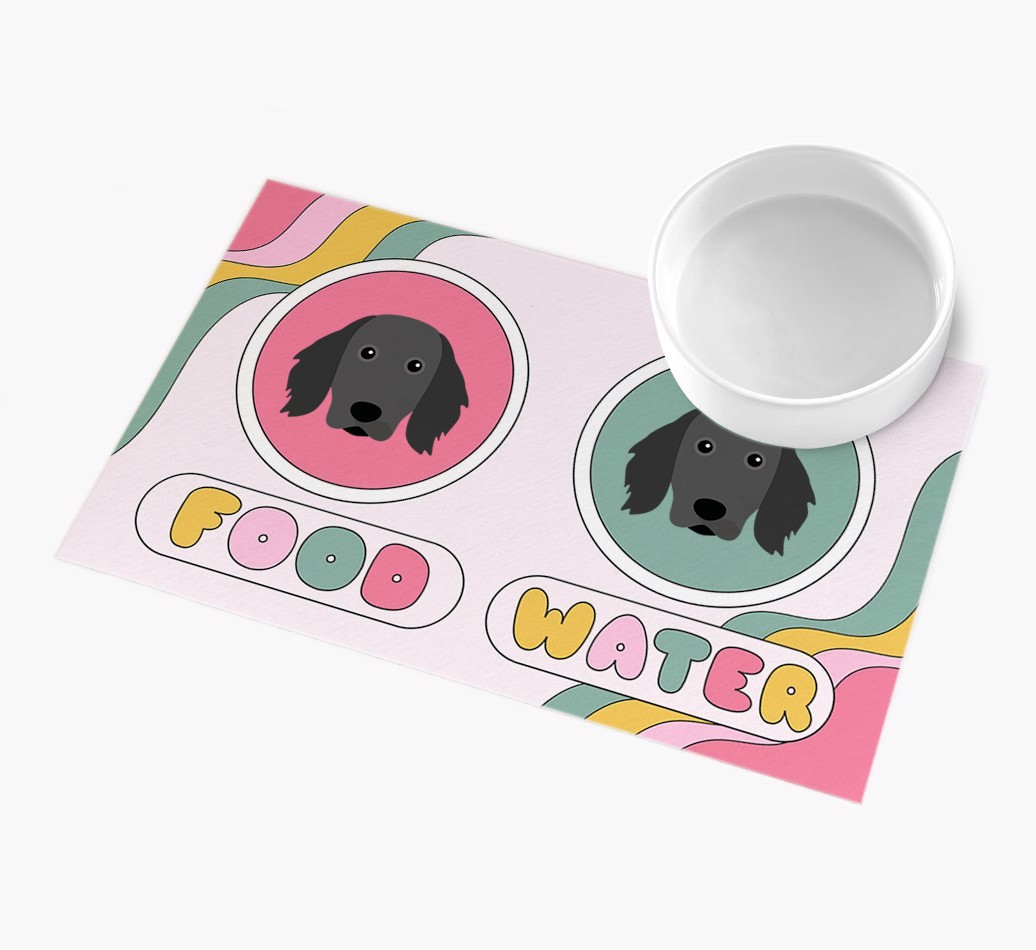 Rainbow Icons: Personalised {breedFullName} Feeding Mat