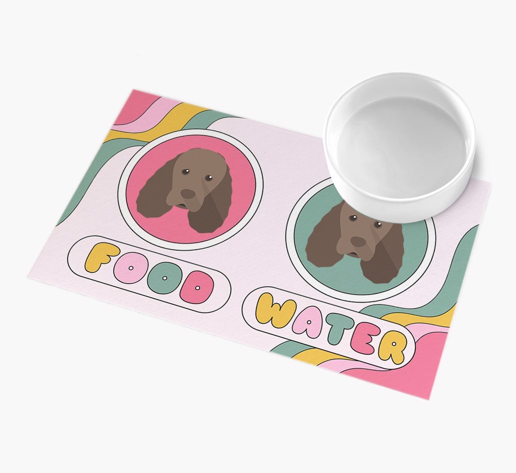 Rainbow Icons: Personalised {breedFullName} Feeding Mat