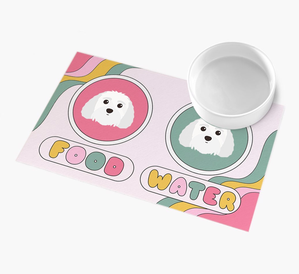 Rainbow Icons: Personalised {breedFullName} Feeding Mat