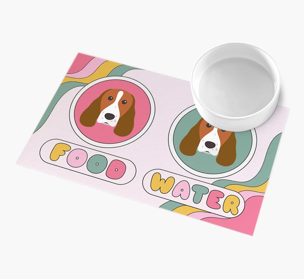 Rainbow Icons: Personalised {breedFullName} Feeding Mat