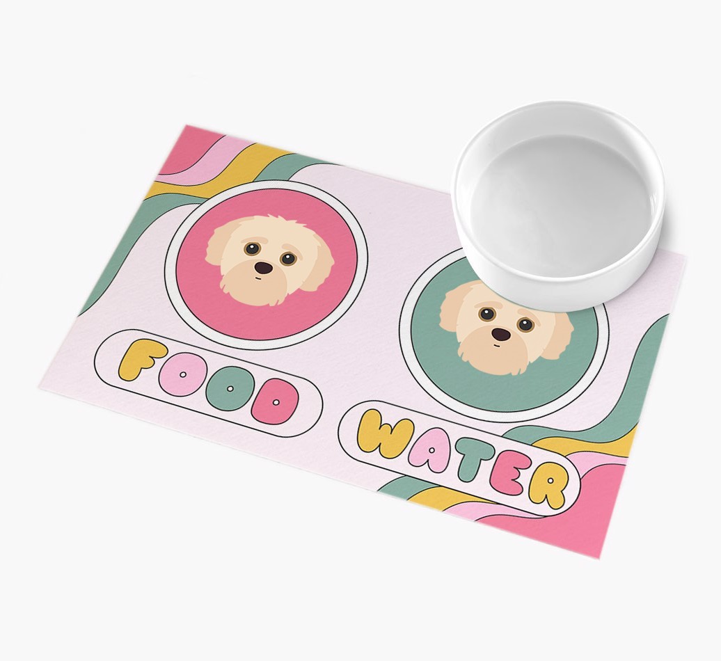 Rainbow Icons: Personalised {breedFullName} Feeding Mat