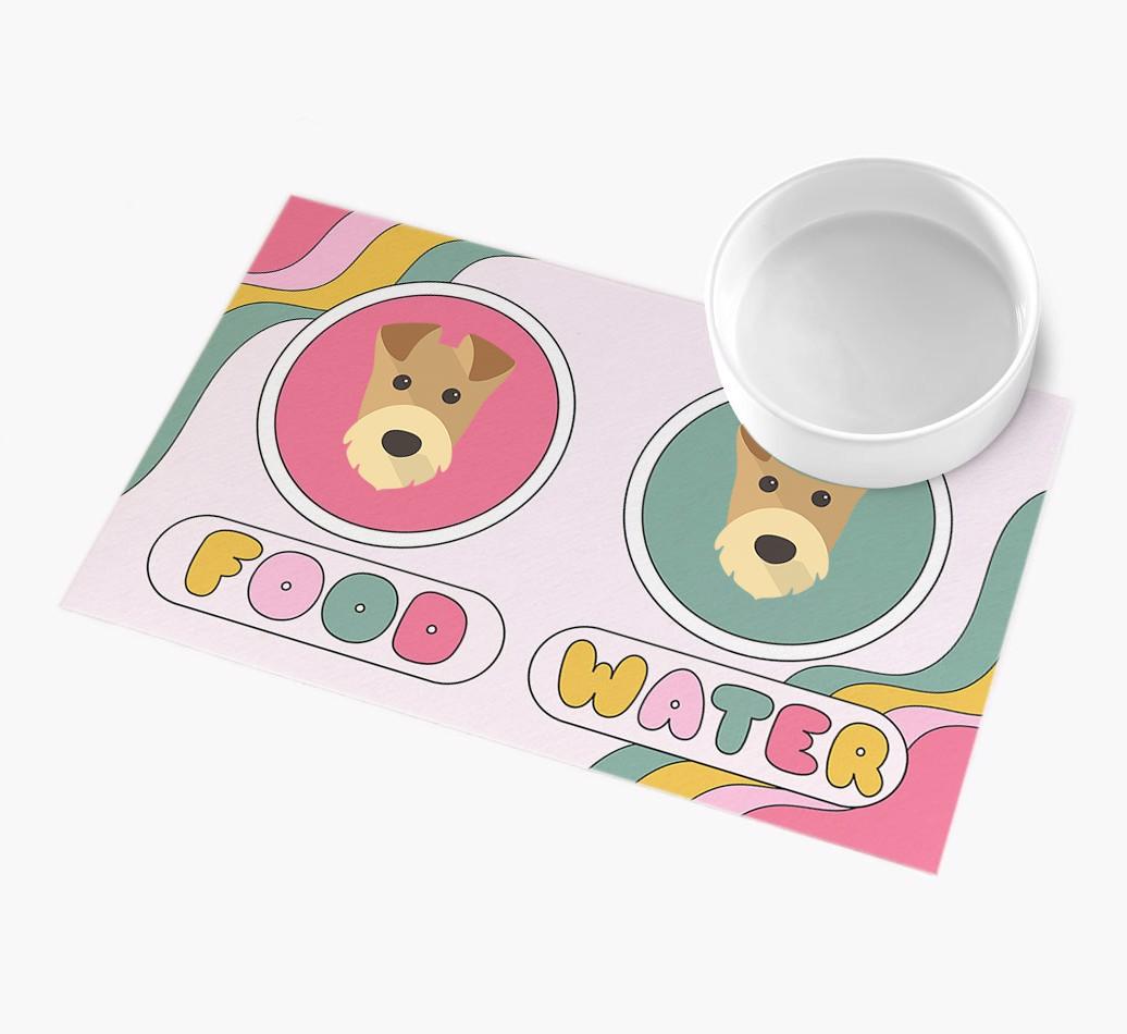 Rainbow Icons: Personalized {breedFullName} Feeding Mat