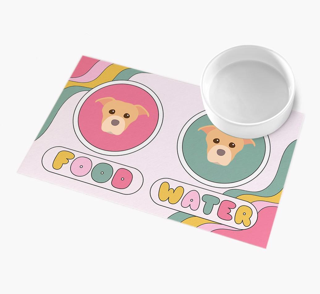 Rainbow Icons: Personalized {breedFullName} Feeding Mat