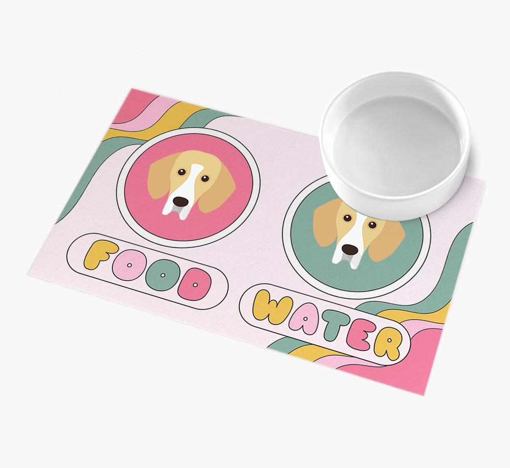Rainbow Icons: Personalized {breedFullName} Feeding Mat