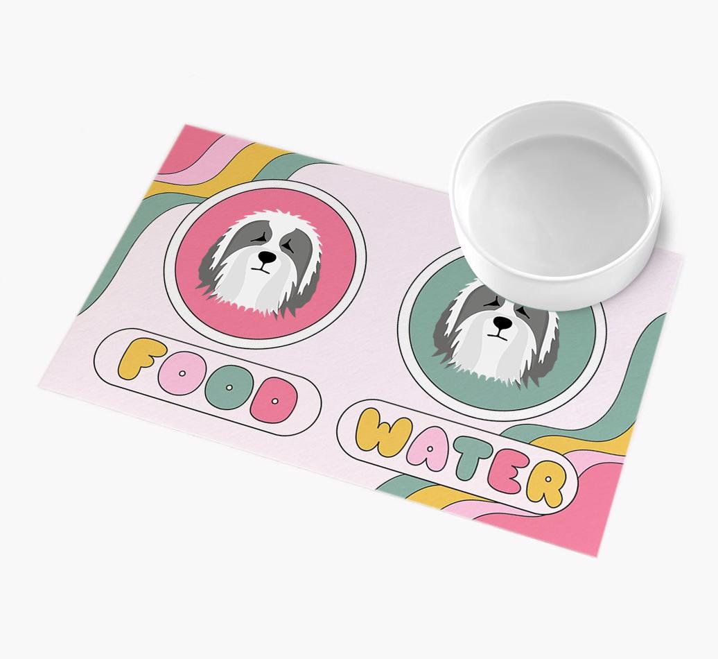 Rainbow Icons: Personalized {breedFullName} Feeding Mat