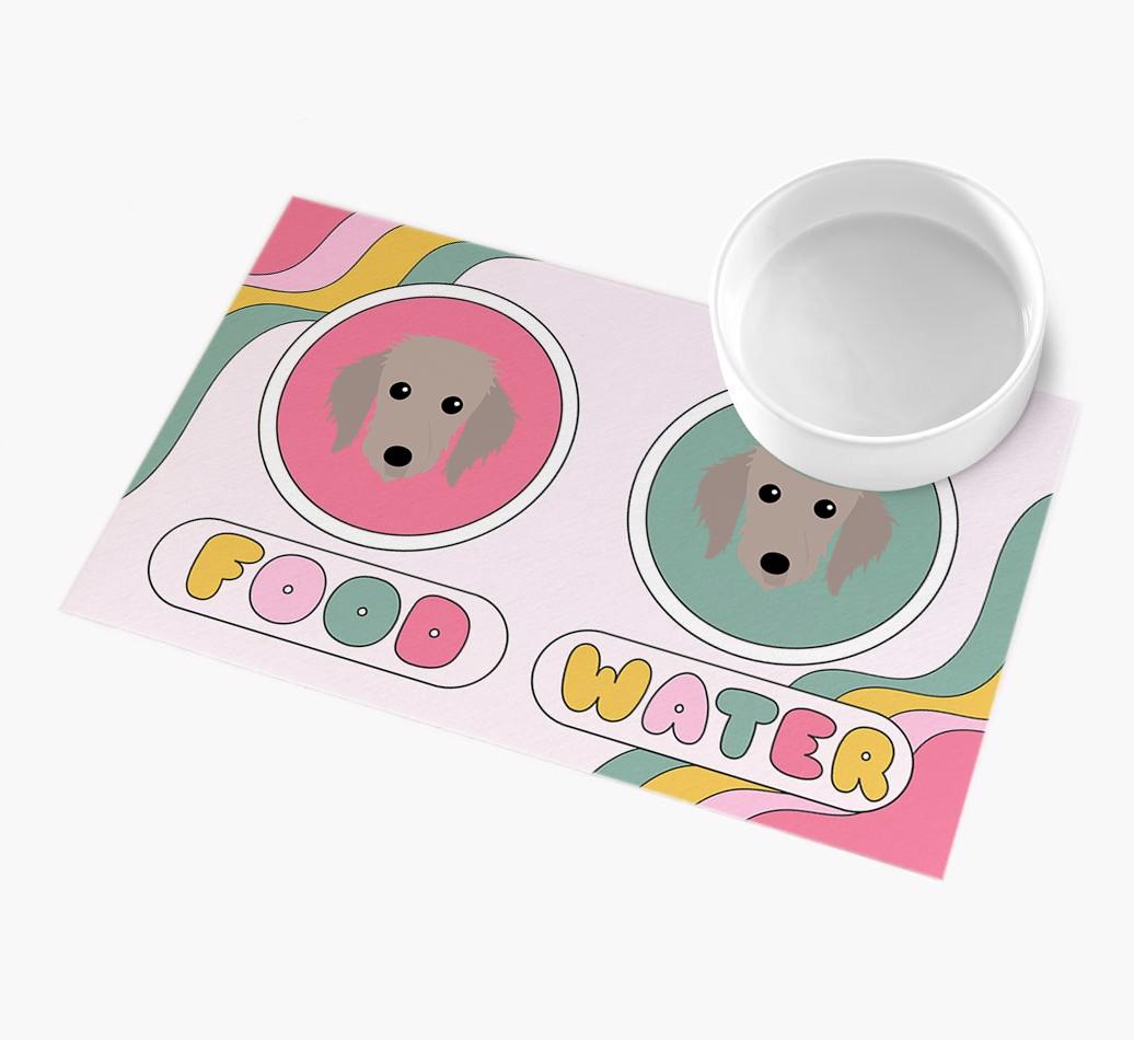 Rainbow Icons: Personalized {breedFullName} Feeding Mat