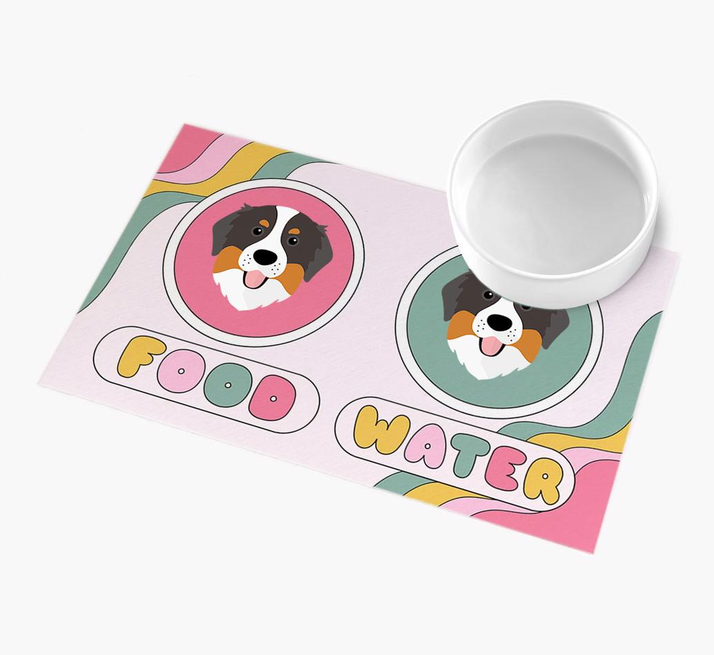 Rainbow Icons: Personalized {breedFullName} Feeding Mat